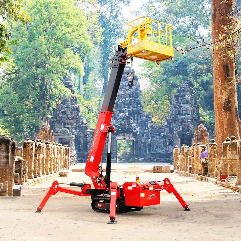 

Factory Spider Crane Customize Hydraulic Crawler Spider Crane Telescopic Outrigger Mobile Spider Crane With Man Basket And Jib