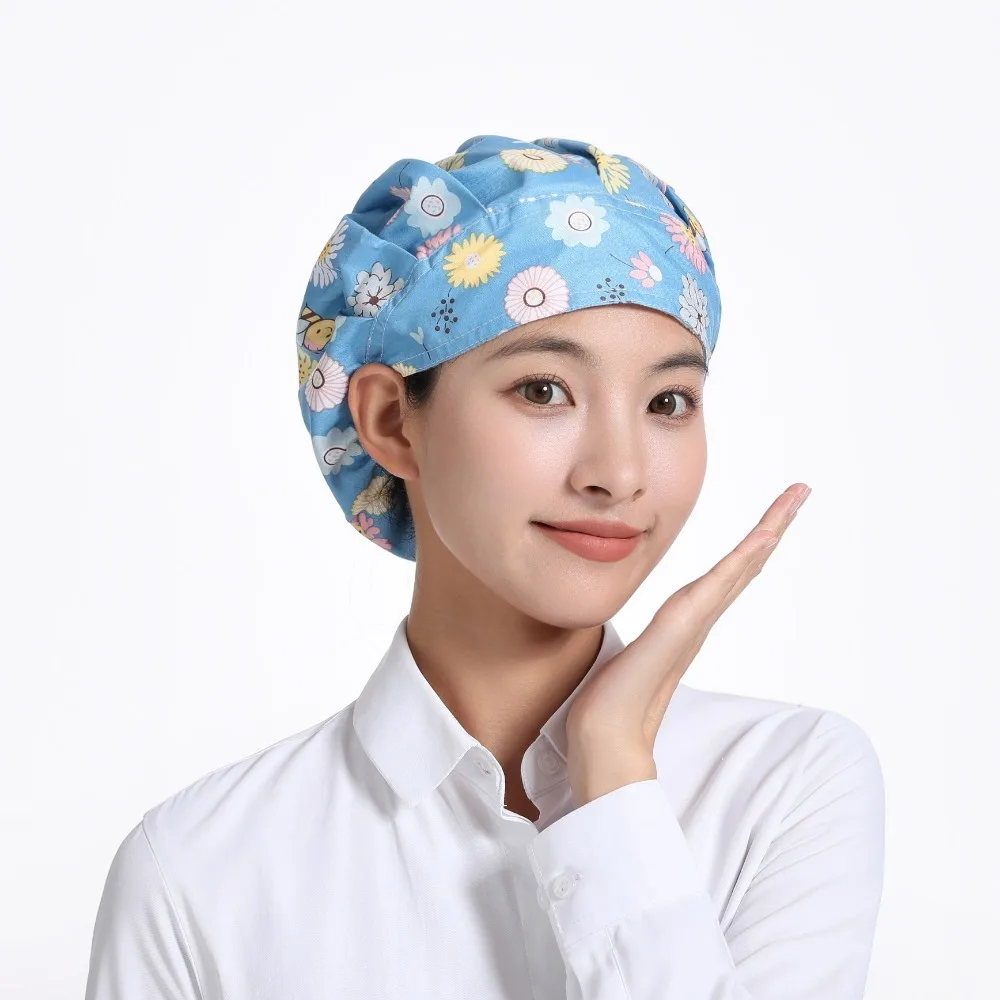 Adjustable Catering Chef Hat Dustproof Oil and Soot Resistant Work Hat Breathable Wrapped Hair Hat Restaurant Canteen Bakery