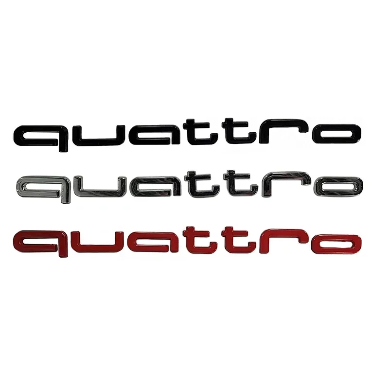 Car Rear Trunk Badge Sticker for Audi Quattro A3 A5 A6 A4 A1 A2 B6 B5 B2 B7 Q5 Q3 Q2 S3 S5 S6 RS3 RS6 RS7 RS4 RS5 Emblem Decal