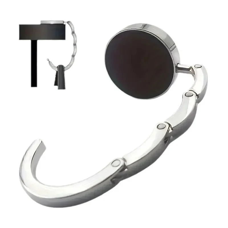 Portable Folding Bag Hanger Handbag Hook Holder Table Hook Crystal Alloy Purse Bag Holder Circle Shape Bag Accessories image 5