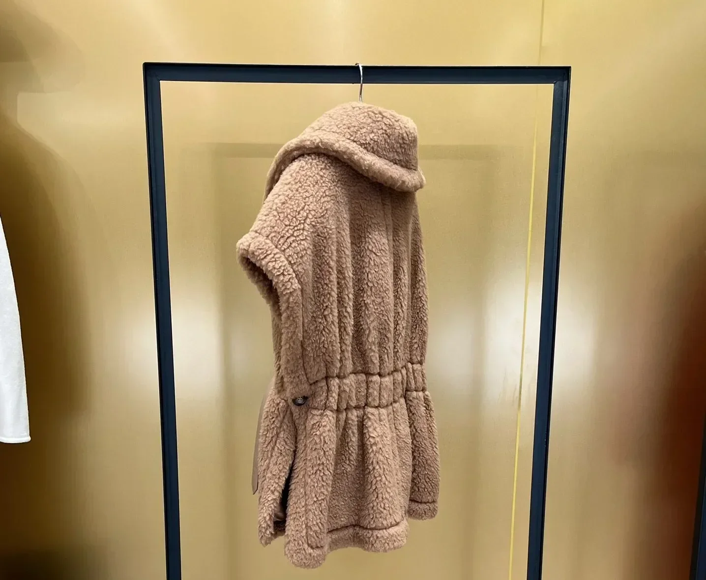 Teddy Bear Shawl Female Autumn Winter Camel Jacket Sheep Wool Coat Lapel Short Alpaca Silk High-end Fashion Jacket