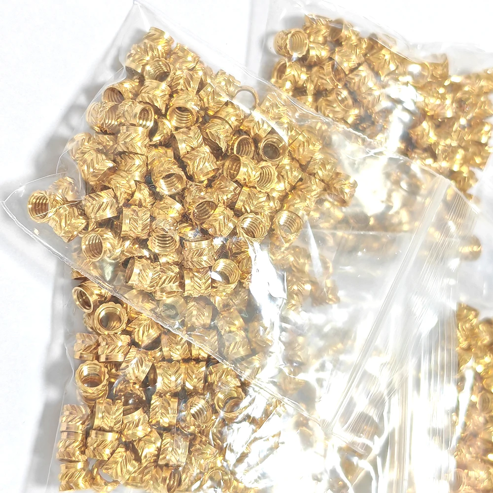 50/100pcs M1-M8 Brass Heat Insert Nut Assortment Set Hot Melt Knurled Threaded Insert Embedment Copper Nut 3d Print Nutinsert