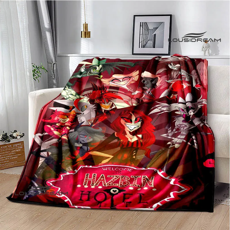 H-Helluva-Boss Cartoon printed blanket Warm Flannel blankets Picnic blanket throw blankets Home bed linings Birthday Gift