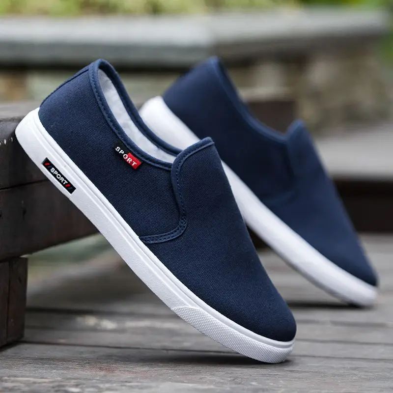 

Синяя повседневная обувь для мужчин Большие размеры Холщовые кроссовки Тенденции 2025 Тенденция Вулканизированная элегантная мужская обувь высокого качества Модная рабочая обувь в стиле ретро