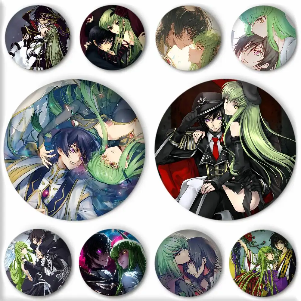 Anime CP Code G-Geass Z-Zero Badges Round Cosplay Pin Bag Decor Fans Collect Friends Gifts Brooch Souvenir