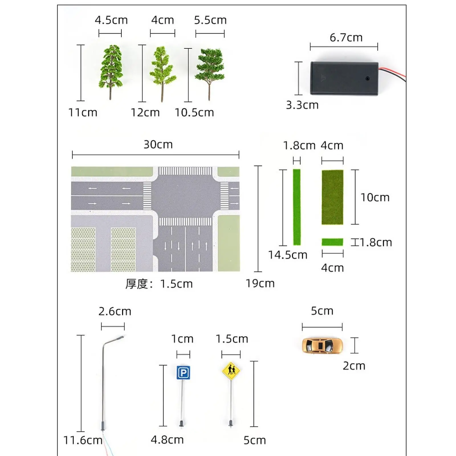 Garage Model Layout Kits Signal Sign DIY for Background Backdrop Sand Table