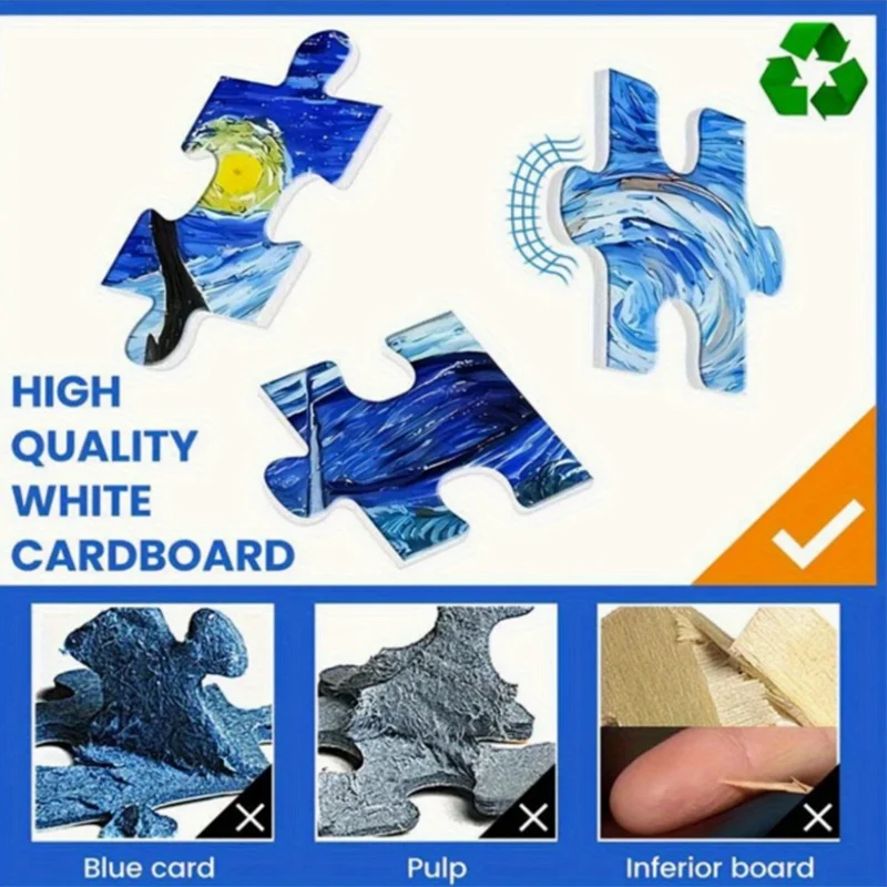 1000 قطعة من أحجية الصور المقطوعة للبالغين - كابينة سجل الخريف بواسطة نهر مع أوراق الخريف والقرع والتوت - دورا ممتازة مقاومة للخدش