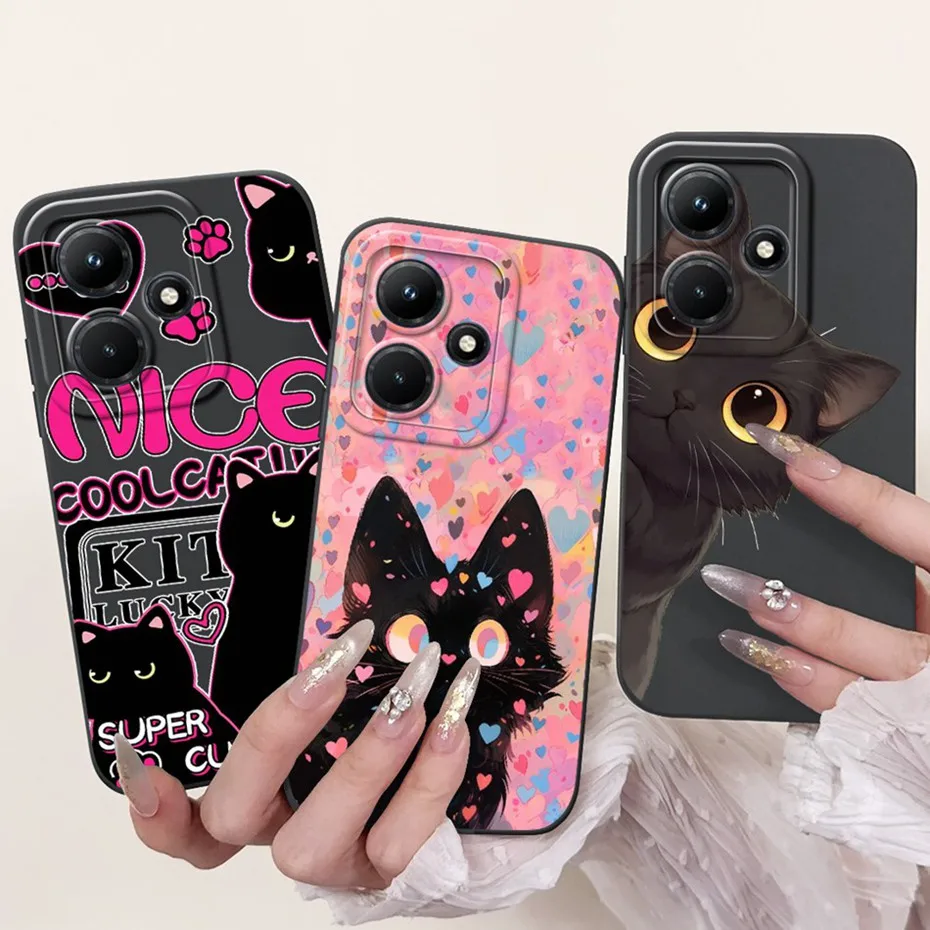 Cute New Design For Infinix Hot 30i 30 Play NFC Lens Protective Case For Infinix Hot30i Hot30 30Play 4G Soft Silicon Phone Cases