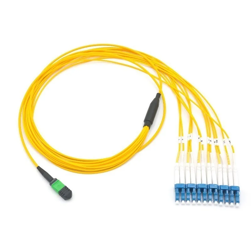 MPO Female to SC UPC 12 Core OS2 Single Mode Fan-out Patch Cord Type B LSZH 3.0mm For Optical Trunk Cabling Work