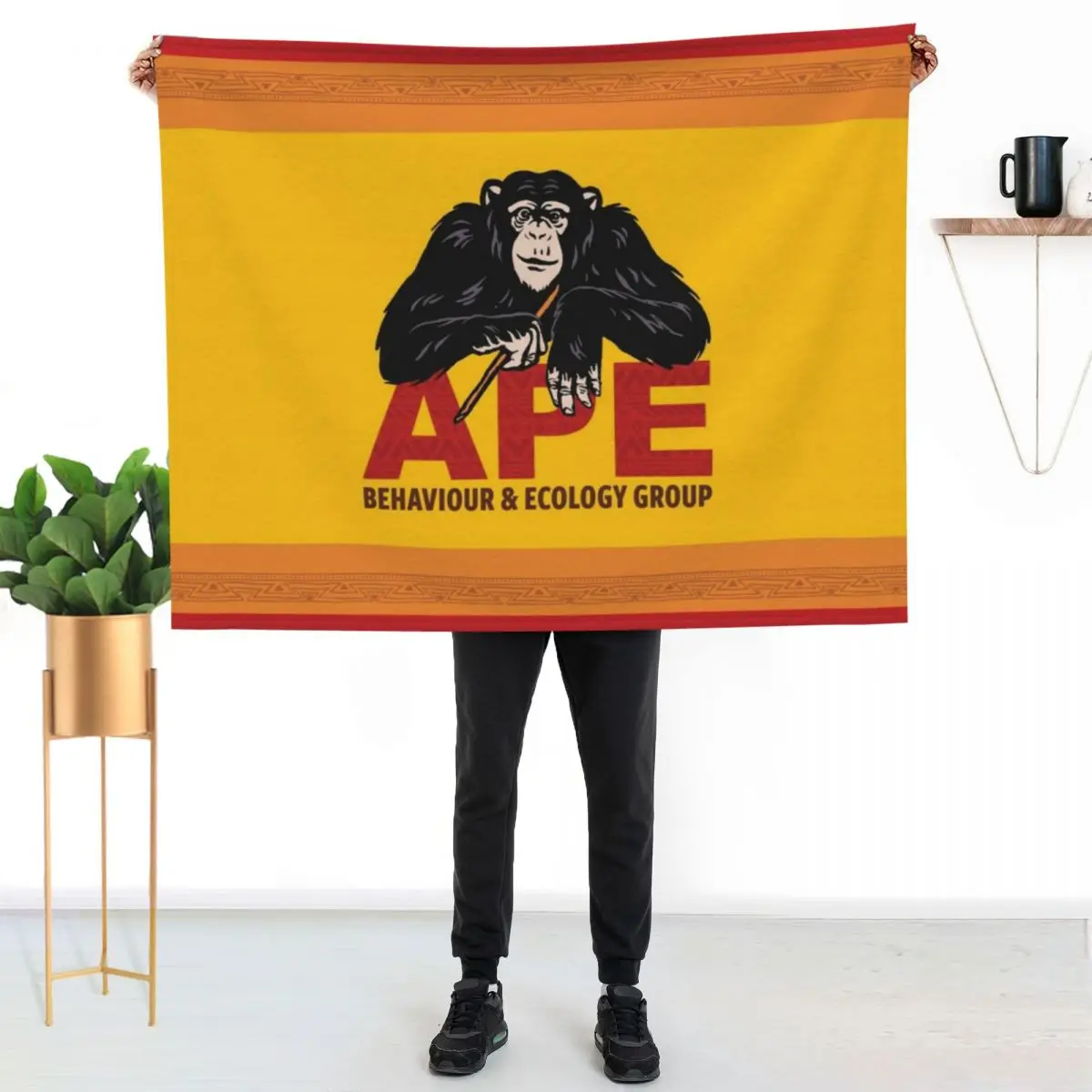 Ape Behaviour & Ecology Group Throw Blanket Warm Napping Blanket for Office Couch Bed