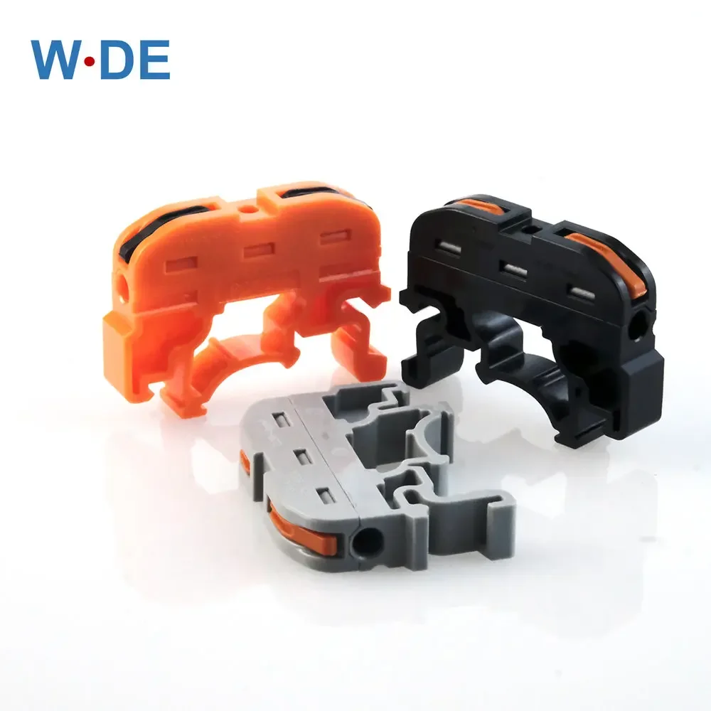 

50pcs Din Rail Terminal Block Wire Connector 211 Quick Wire Compact Splicing Conductor Fast Cable Connector Mini Conductor