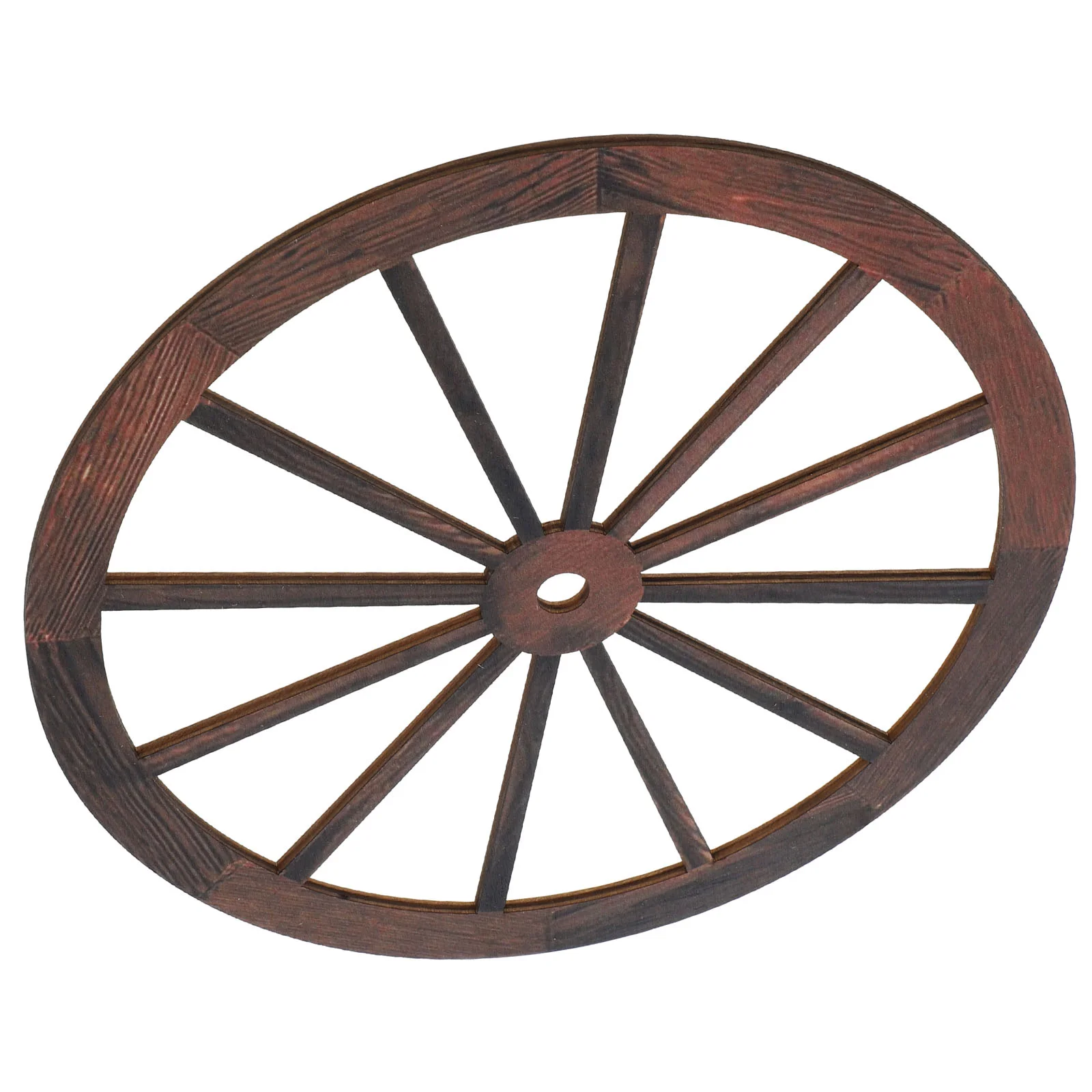 Wheel Outdoor Decorations Retro Vintage Wooden Wall Hanging Carriage Decorative Office Home