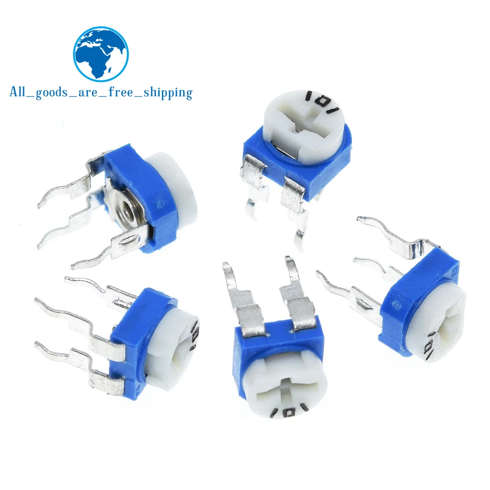 TZT 10pcs Rm065 Rm-065 100 200 500 1k 2k 5k 10k 20k 50k 100k 200k 500k 1m Ohm Trimpot Trimmer Potentiometer Variable Resistor