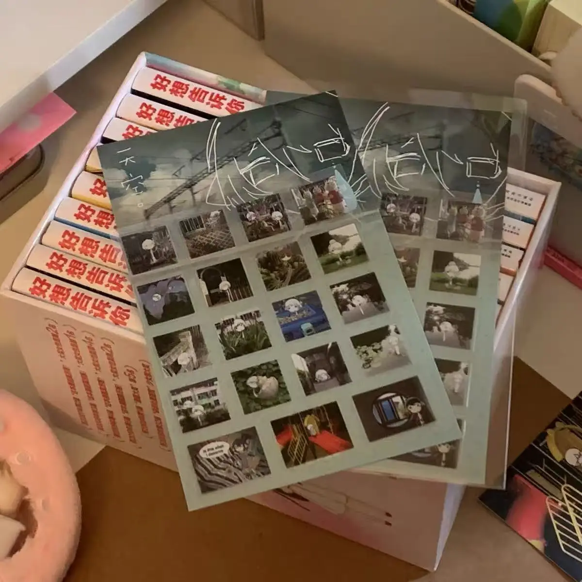 

Double transparent cool square material sticker