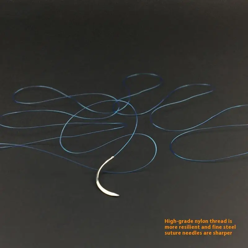 1/2/3PCS Nylon Monofilament Thread Suture 4.0 Dental Surgical Needle Suture Practice 4/0 Non-injured Teaching Study Demo