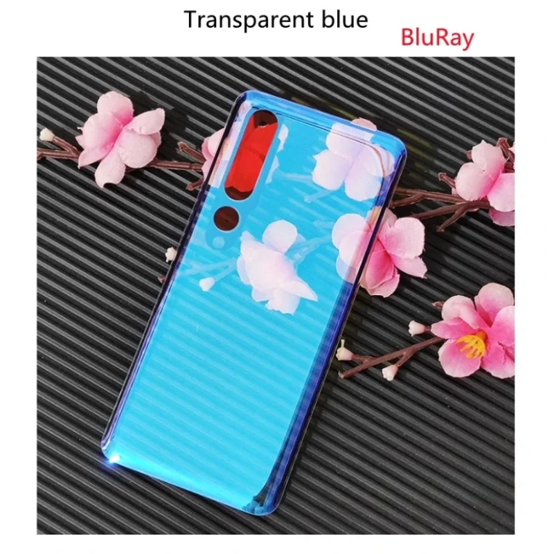 Transparent Clear For Xiaomi Mi 10 Pro Lite Ultra 10S 10T Pro Battery Cover Back Glass Panel Rear Housing Case Replacement+Tape