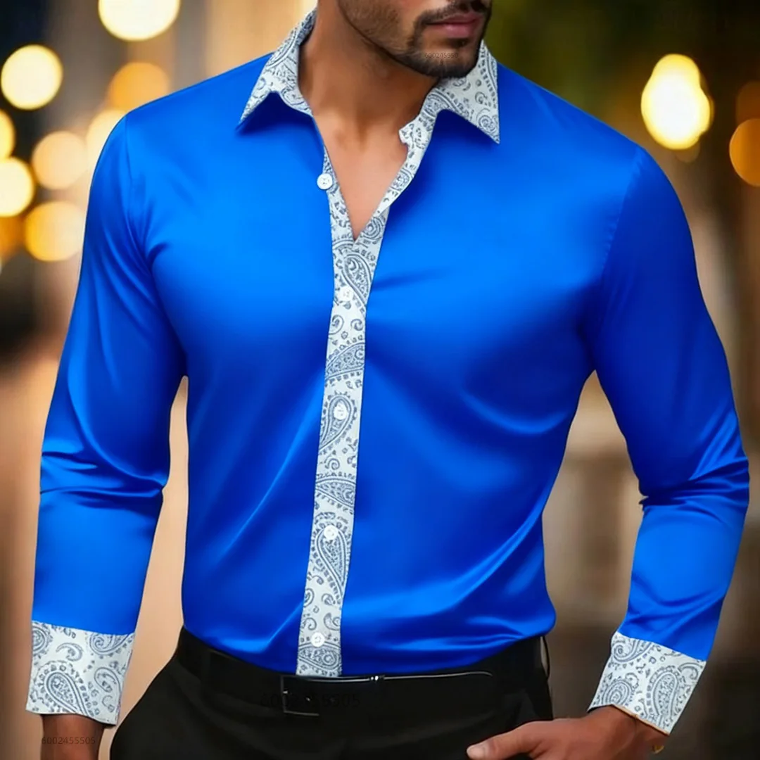 

2026 Men's Spring/Summer Casual Long-Sleeved Shirt / Men's Collar Buttoned Simple Casual Shirt Large Size (XS-6XL) High-quality