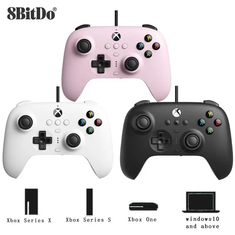 Top 8Bitdo Ultimate Wired Gamepad Met Joystick Bedrade Controller for Xbox Series X, Xbox Series S, Xbox One, Windows 10 And