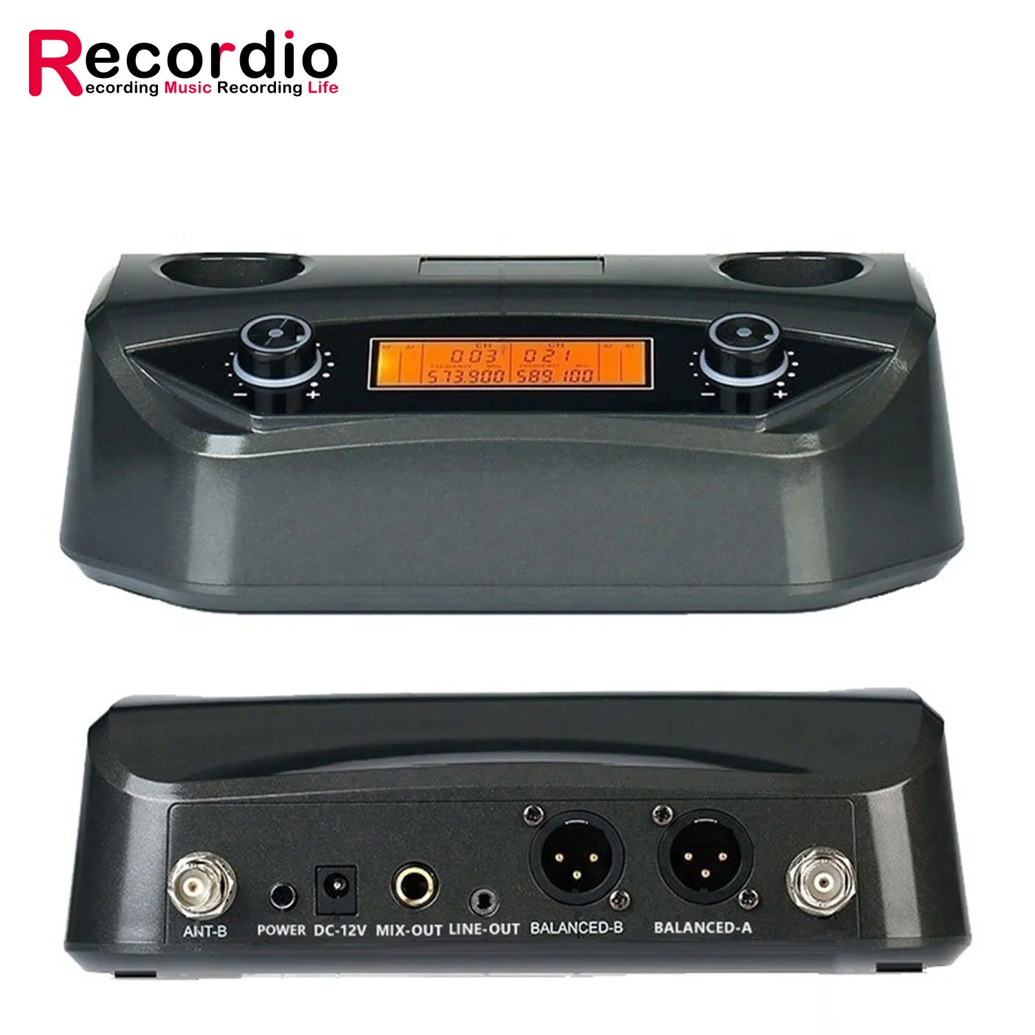 GAW-AS98 sistema di microfono Wireless UHF portatile a doppia dinamica professionale ricarica Wireless per la festa di riunione del Karaoke domestico