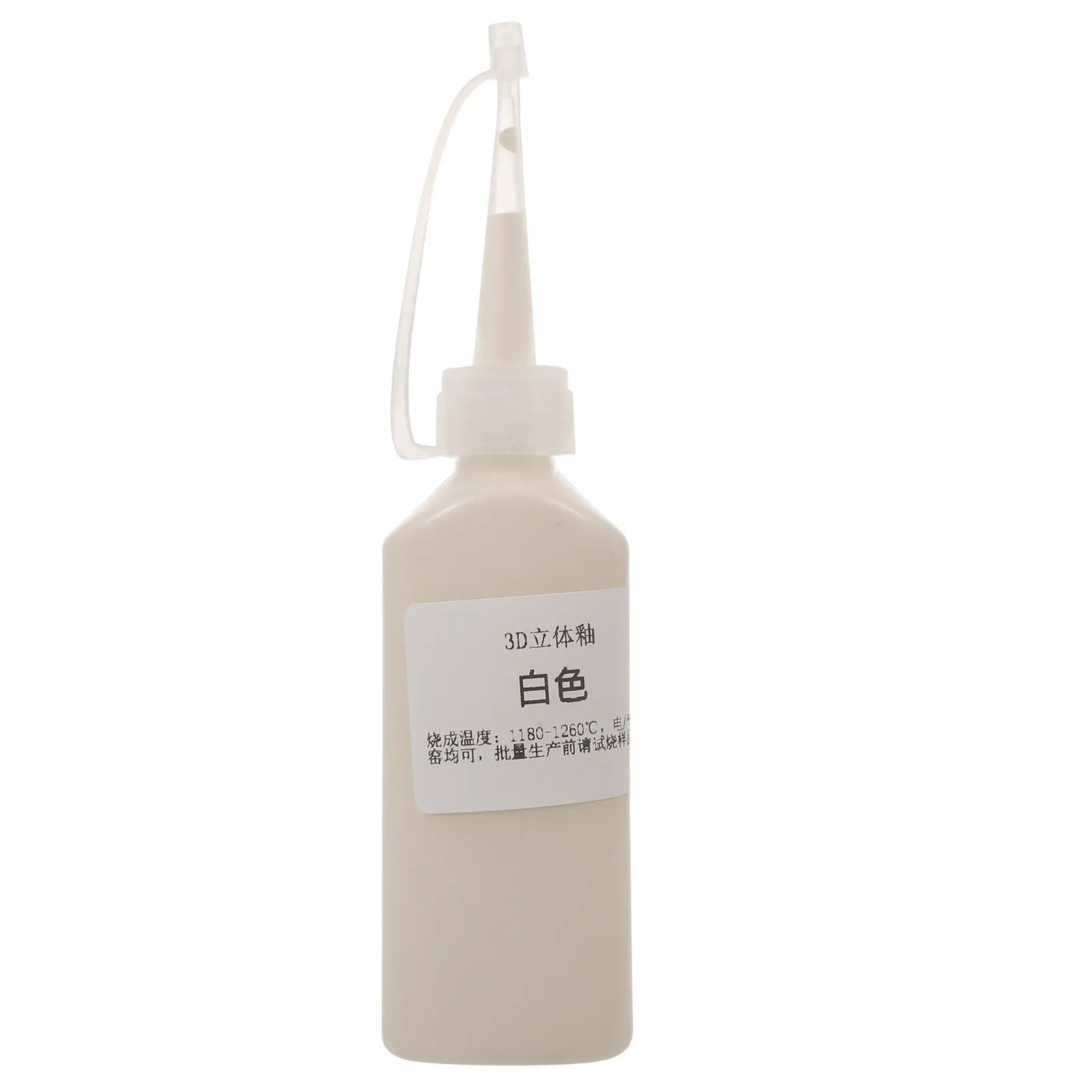 40Ml 3D Underglaze White Paint Textured Ceramic Glaze Detailed Line Work Creative Dimensional Pottery Surface Decorating Paint