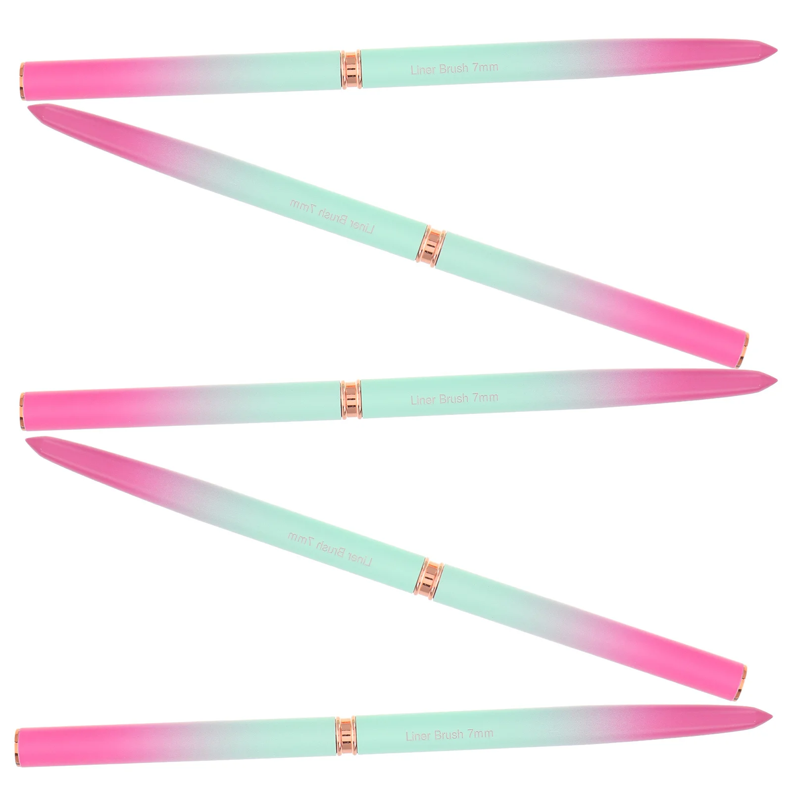 Ensemble de pinceaux métalliques dégradés pour Nail Art, pointe à poils fins, outils de conception de précision pour les amateurs professionnels de bricolage, 5 pièces