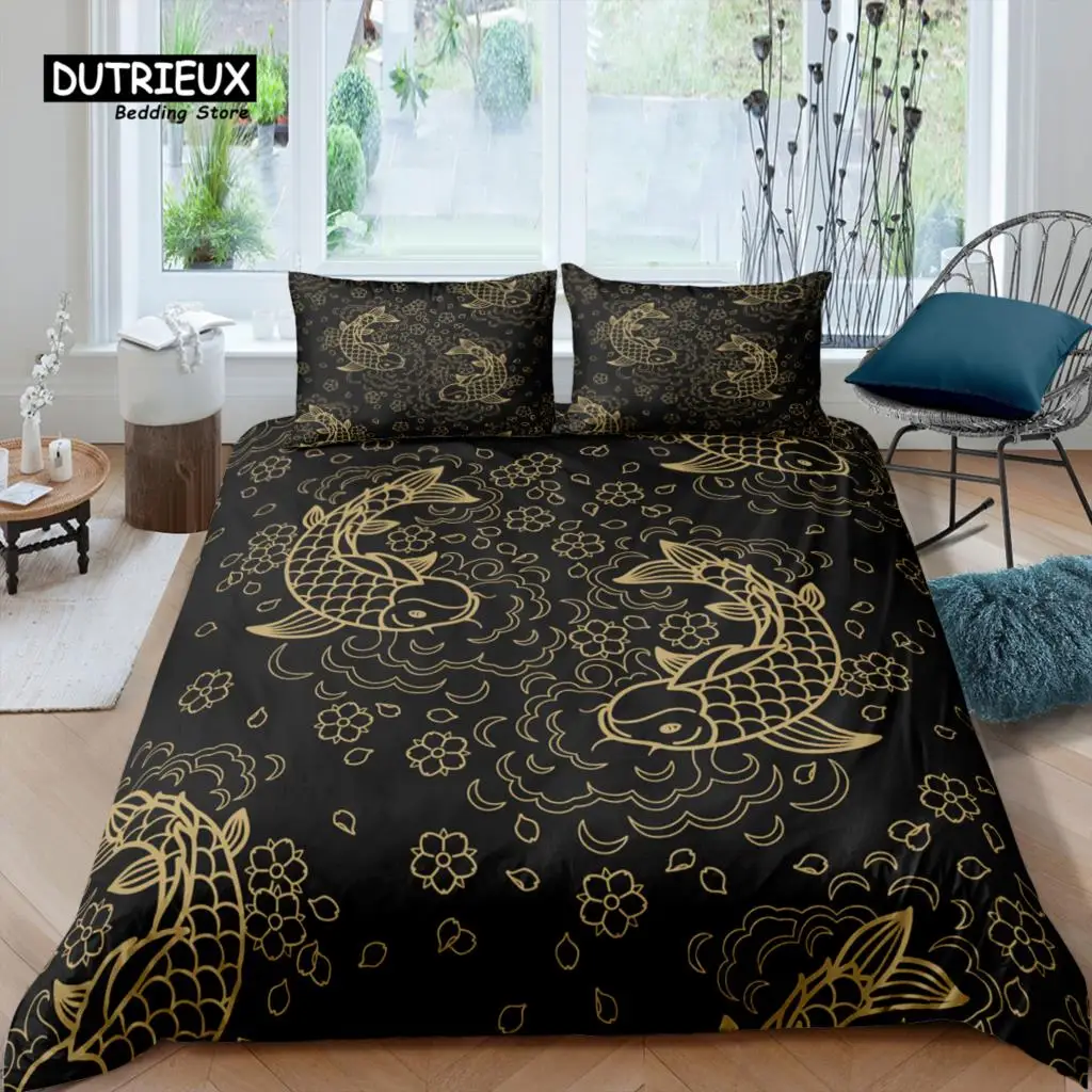 

Home Living Luxury 3D Fish Bedding Set Girl Duvet Cover Set Pillowcase Kids Bedding Set Queen and King EU/US/AU/UK Size
