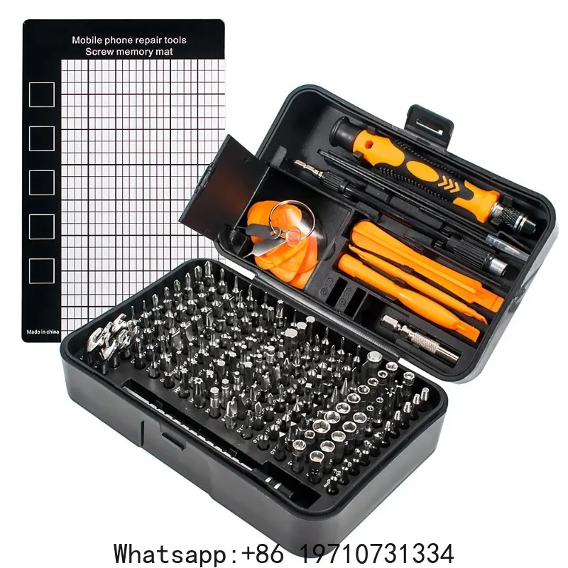Precision Screwdriver Set 170 in 1 Screw Driver Set Hexagonal Flat Head CRV Magnetic  Bits for iPhone PC Watch Camera