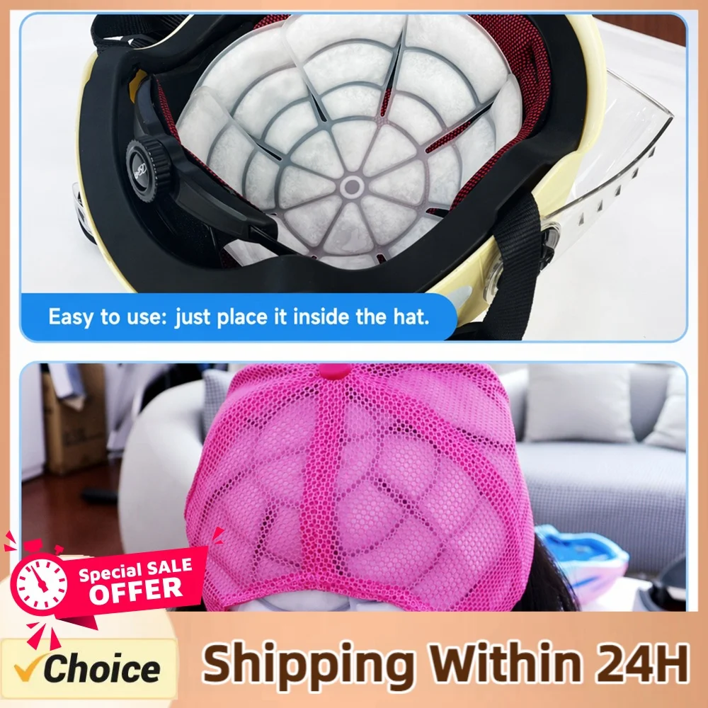 Flower Shape Head Gel Ice Pack Reusable Gel Cooling Pack Keep Cool Hard Hat Cooling Insert for Catcher Helmets Riding Helmets