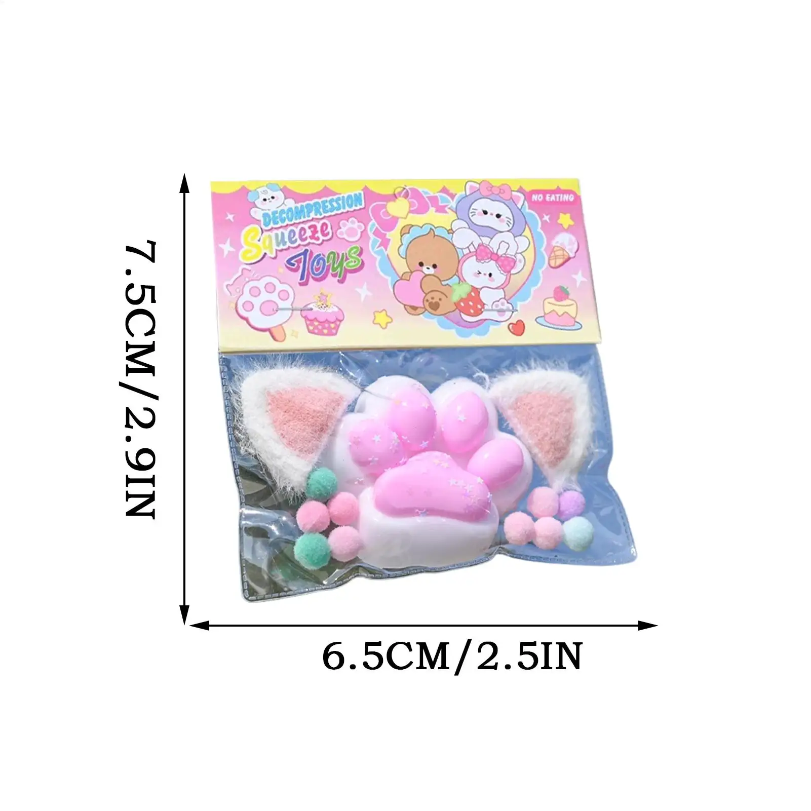 Quetschspielzeug, dehnbares Katzenpfoten-Spielzeug, elastische Stretch-Bälle, Partygeschenke für Klassenzimmer, Schule, Party, Gastgeschenke, Valentinstag