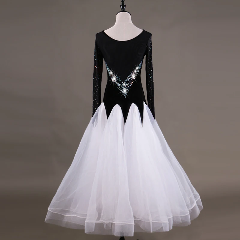 Ropa de baile de salón, vestidos de Baile Estándar, vestido de competición moderno, traje de escenario, ropa de Vals, flamenco, D0332