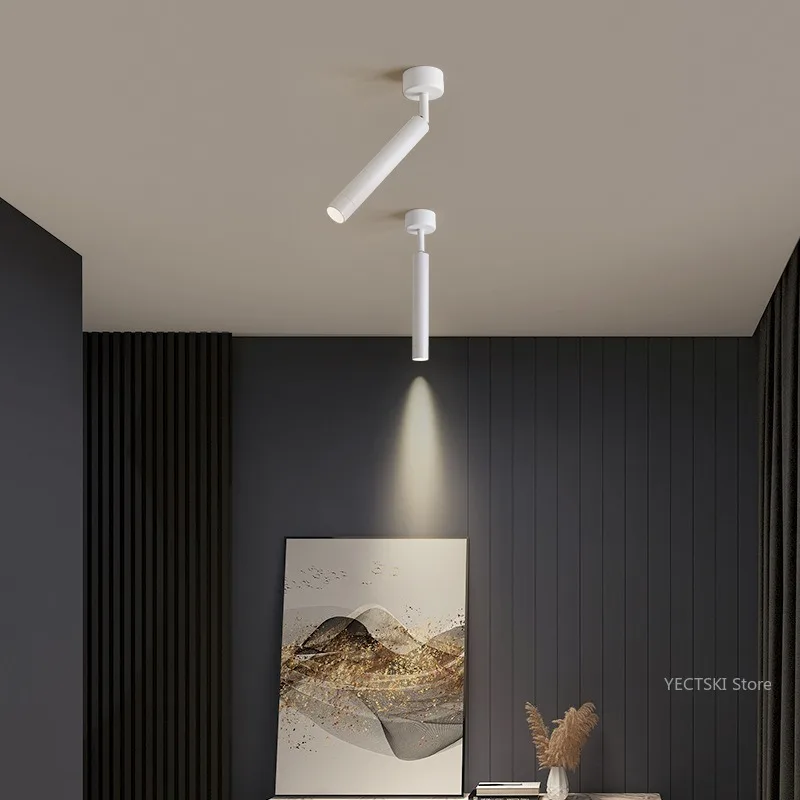 LED ceiling light, tube light, surface mounted spotlight, creative background wall mounted track light, spotlight