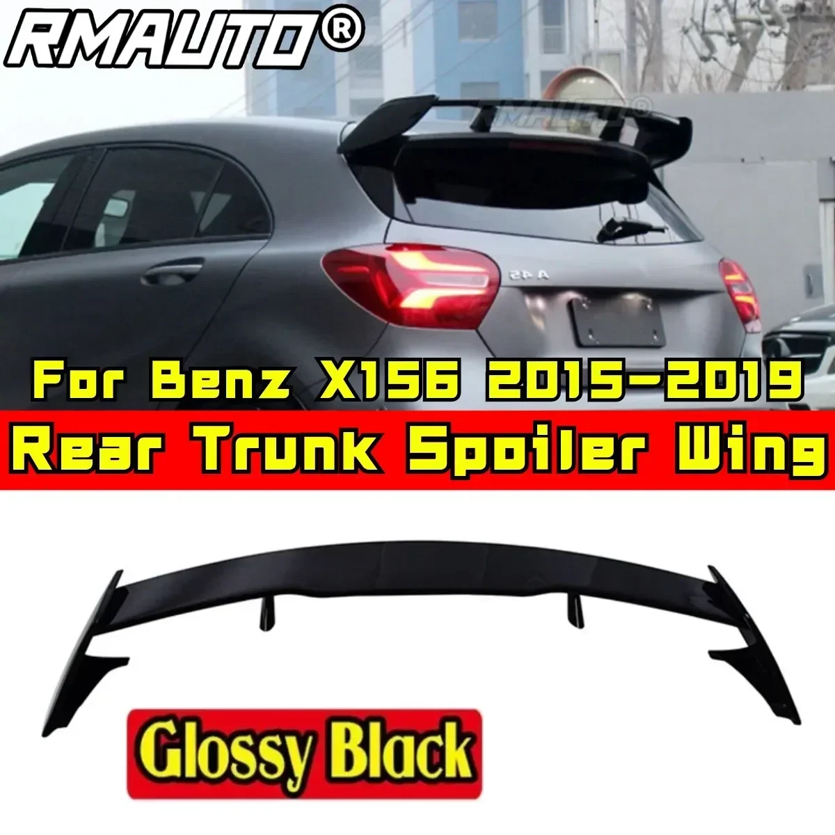 For Mercedes Benz GLA Class X156 GLA45 GLA200 GLA250 GLA260 2015-2019 Rear Spoiler Wing Car Rear Trunk Spoiler Car Accessories