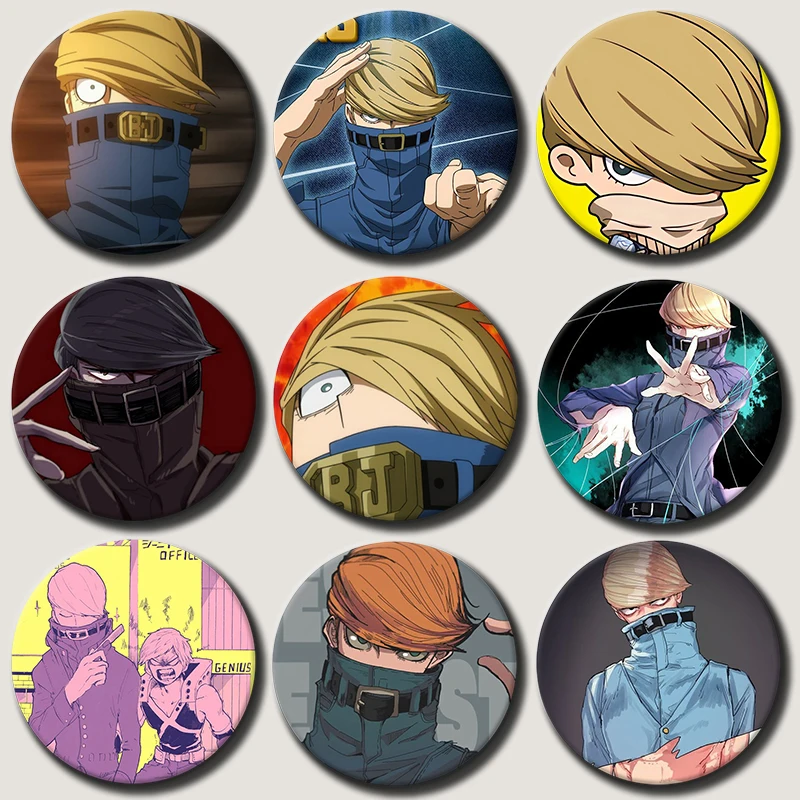 58mm Anime Character Best Jeanist Soft Button Pin Hero Cartoon Brooch Creative Badge for Backpack Clothes Decoration Gift
