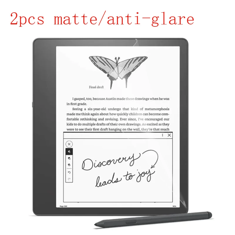 Matte Anti-glare Screen Protector Plastic Film For Amazon Kindle Scribe   2pcs