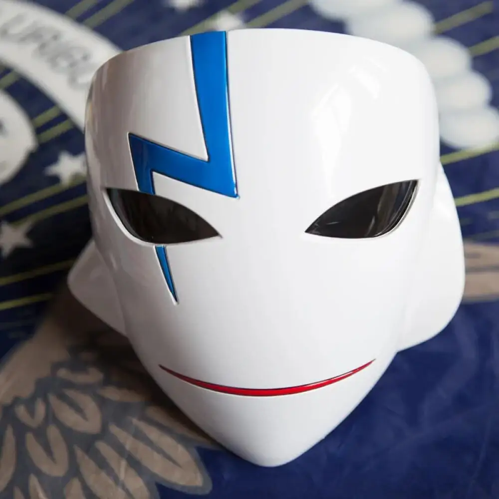 Anime Darker Than Black Hei Lee Party Broken Masks Cosplay Props Halloween  Black Death Smile Masks Anime smiley face