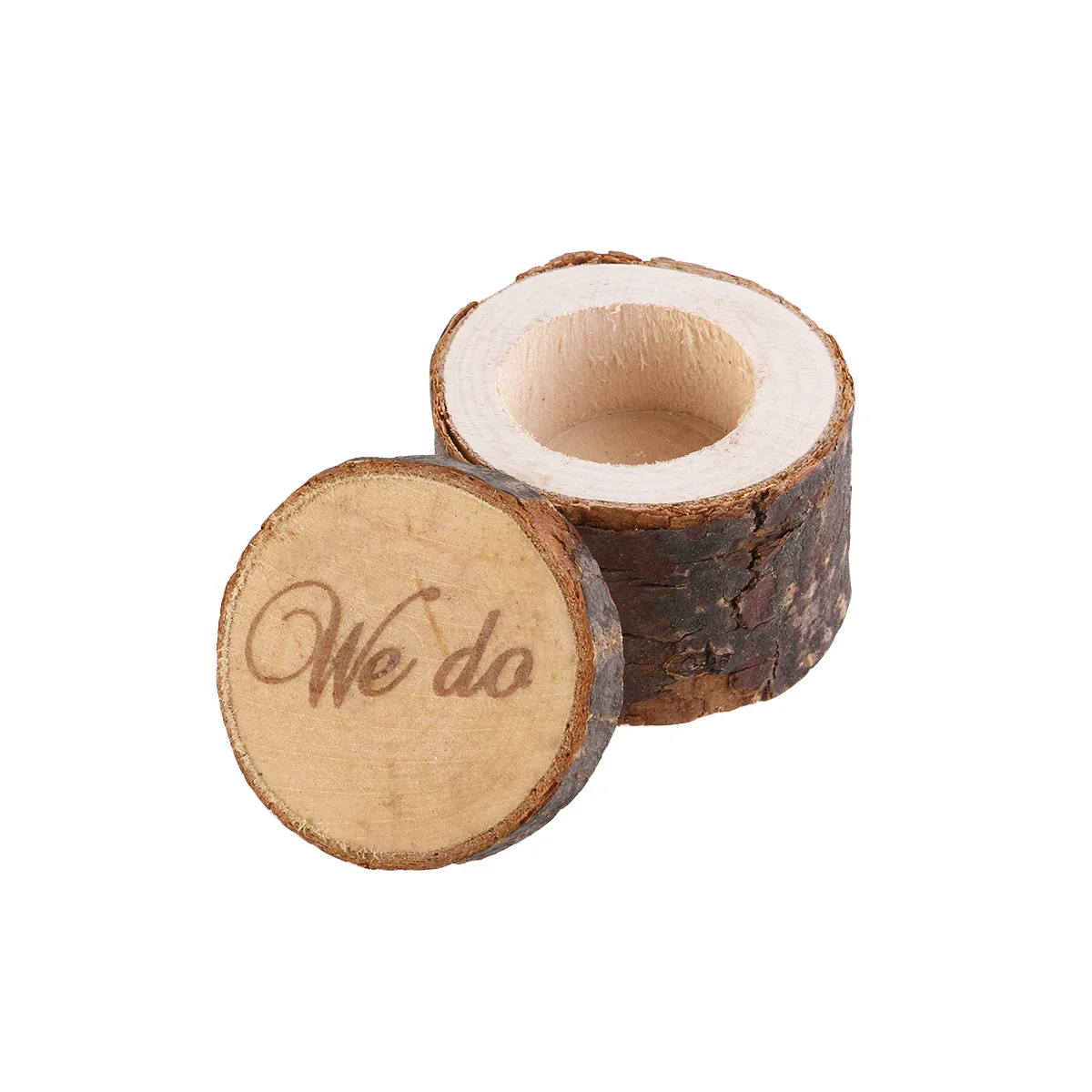 

Vintage We Do Rustic Wedding Ring Box Shabby Chic Wooden Printed Elegant Design for Your Big Day We Do Ring Box
