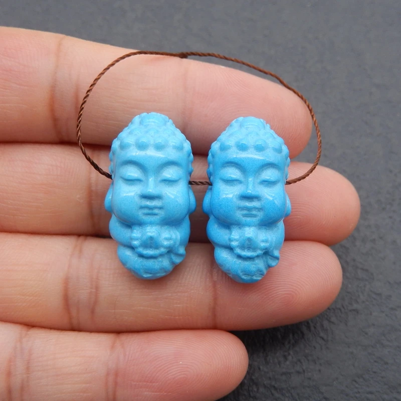 

B&F Turquoise Earring Beads Making, Handmade Natural stones beads for Jewelry , Stones for jewelry Making Supplies
