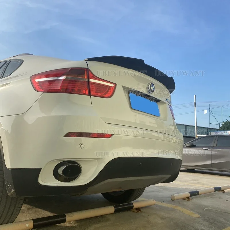 

Автомобильный спойлер для багажника, из углеродного волокна, для BMW X6 E71 E72 2008-2014