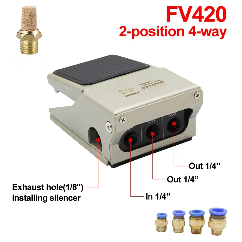 Interruptor de Control de Pedal de pie neumático con válvula de Control de aire 4F210-08 08L, interruptor de pie FV420 y válvula de cilindro de aire