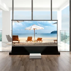 VIVIDSTORM S PRO Electric Portable Projection Screen for Ambient Light Rejecting Ultra Short Throw Laser 4k Projector