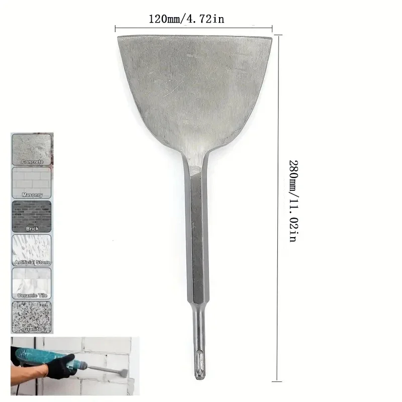 مقبض دائري إزميل كبير رقيقة جدا شقة مجرفة الاسمنت حوض مجرفة مقبض دائري مثقاب طرق كهربائي بت مجرفة إزميل