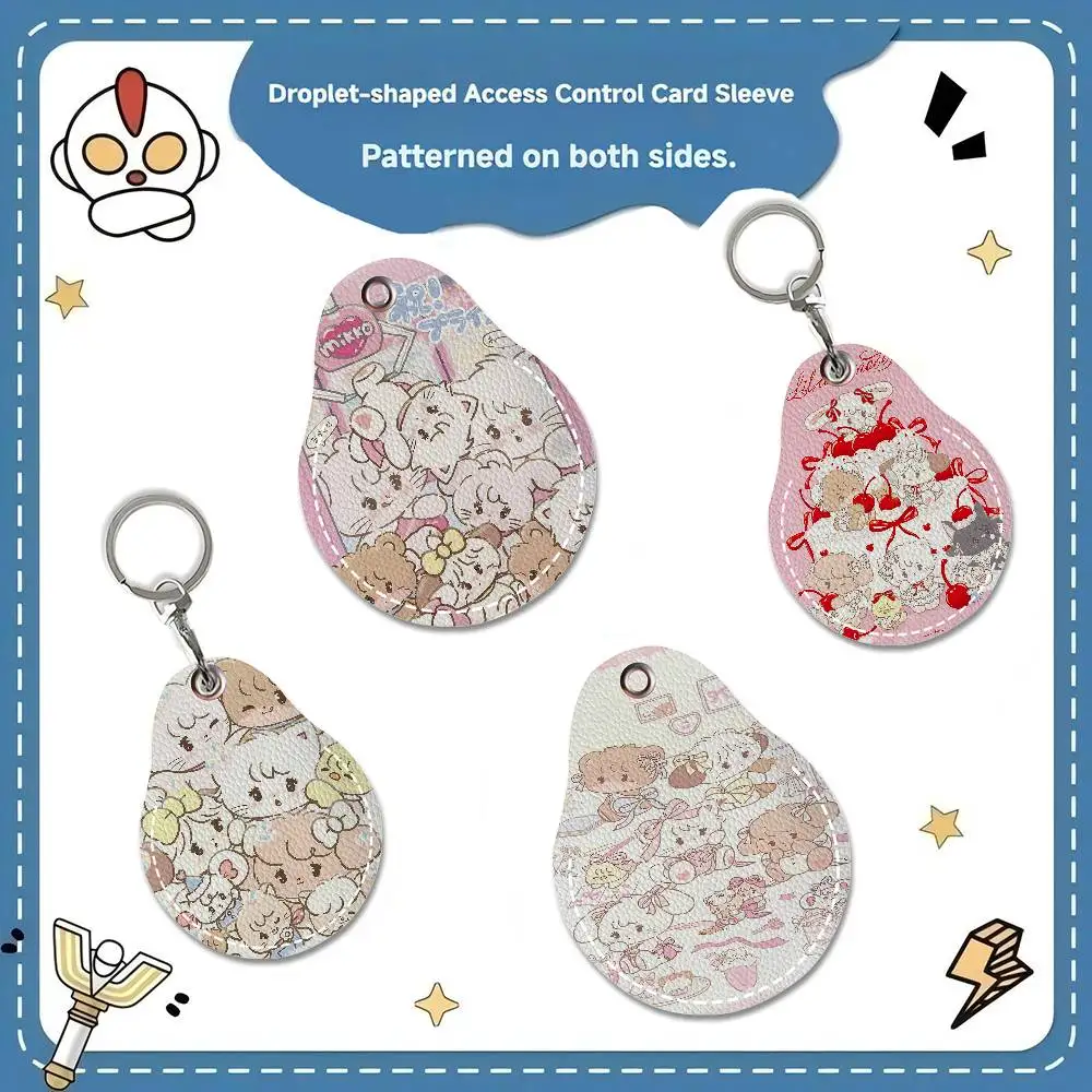 Hot Lovely Cats M-MIKKOES Mini Estuche de Cuero PU para Mujer, Llavero, Bolsa para Tarjetas de Acceso, Anillo para Llaves, Mini Portaetiquetas, Anillo para Llaves, Etiquetas para Cerraduras de Puerta