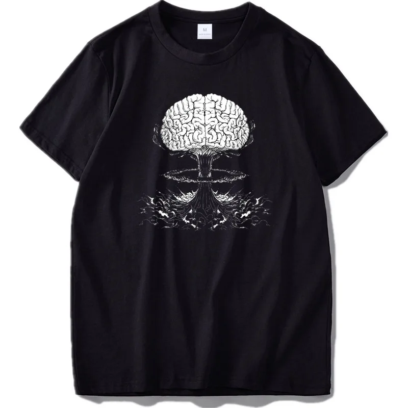 100% Cotton T Shirt Brain Storm Geek Funny High Quality Size Soft Gifts Tshirt