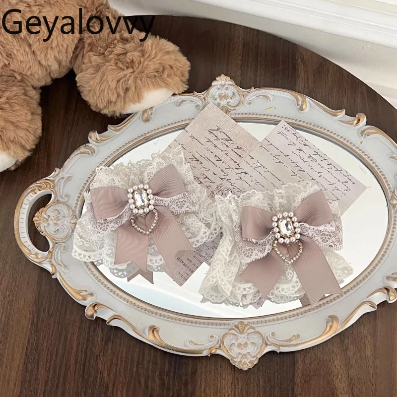 Serie Mine Lolita prodotta in massa giapponese carina manica a mano decorativa dolce ragazza versatile copertura a maniche corte con fiocco in pizzo