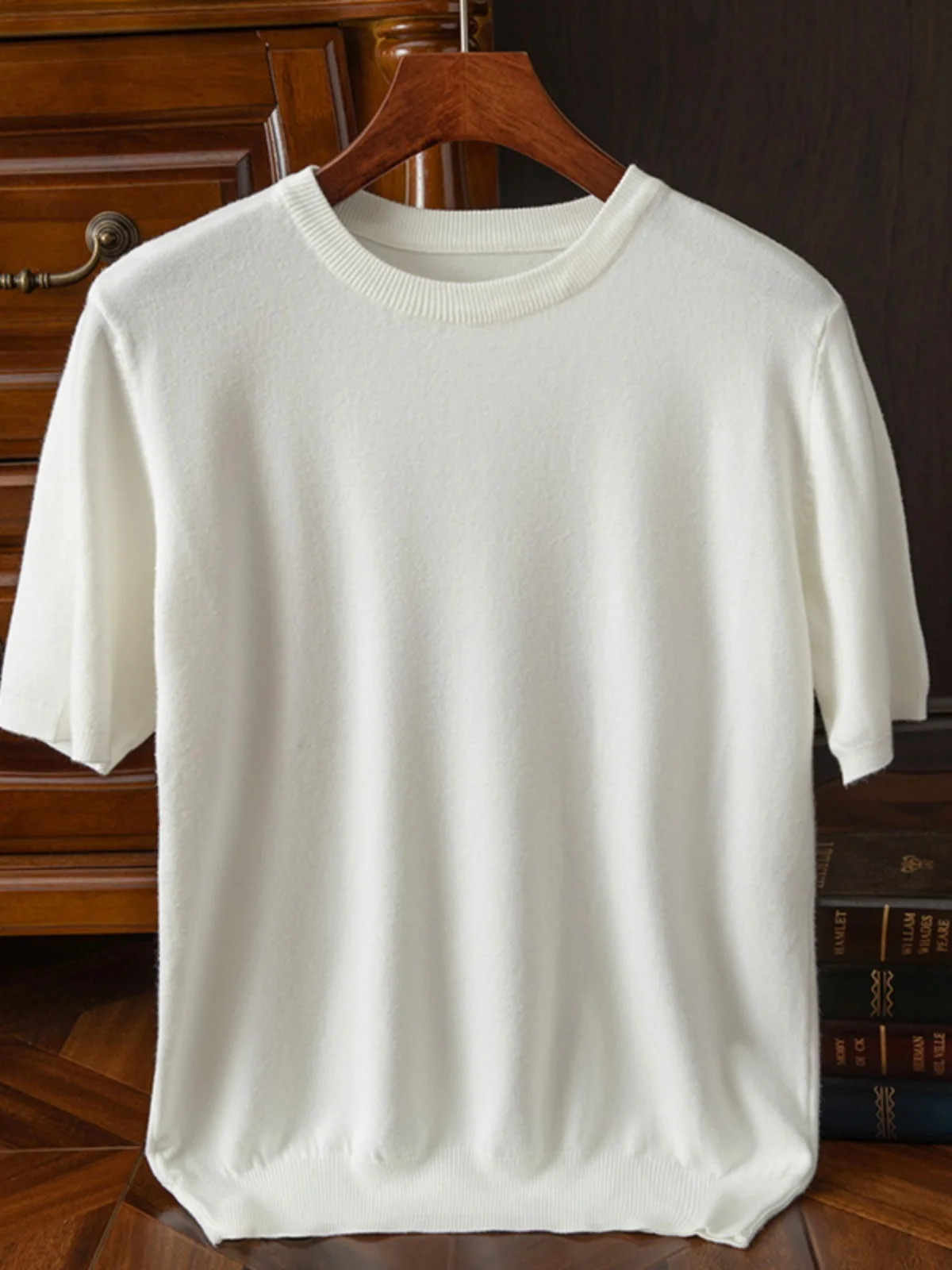 

Autumn Winter Men's round Ne Wool ort Sve Loose Fit Casual Knitted Sweater Slimming T-irt Knitted Base irt