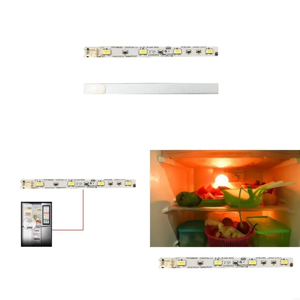 J1HF 12V High Bright Refrigerator LED Light Board Replacement for F521SN71 Refrigerator Lighting Panel Accessories