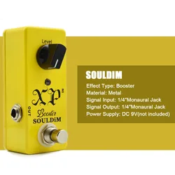 SoulDiM Guitar Booster Effect Pedal Electric Guitar Pure Clean Mini Boost Pedals True Bypass