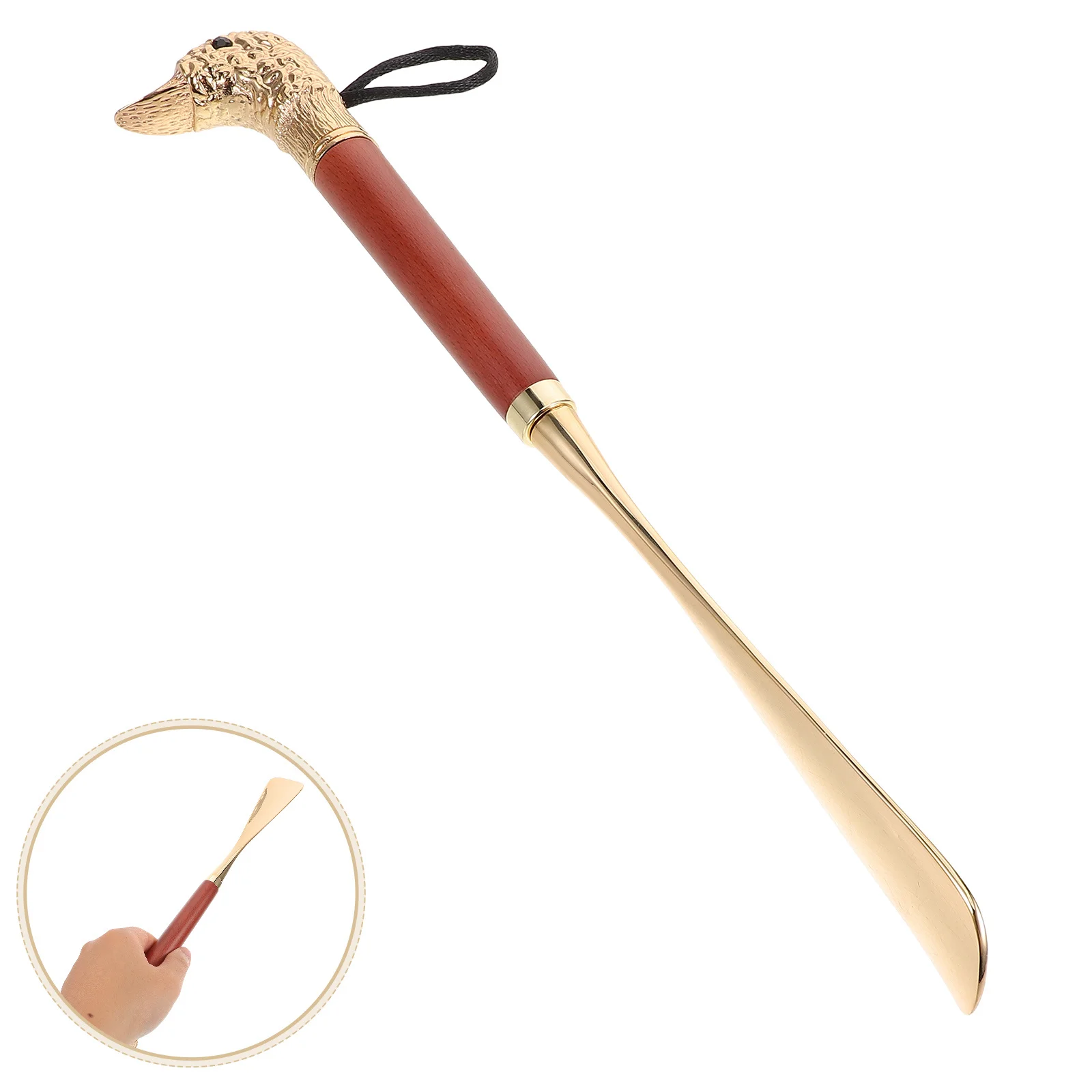 Long Handle Horn Metal For Seniors Women Kids Ergonomic Helper Portable Travel Shoe Puller Durable Household Shoe Accessories