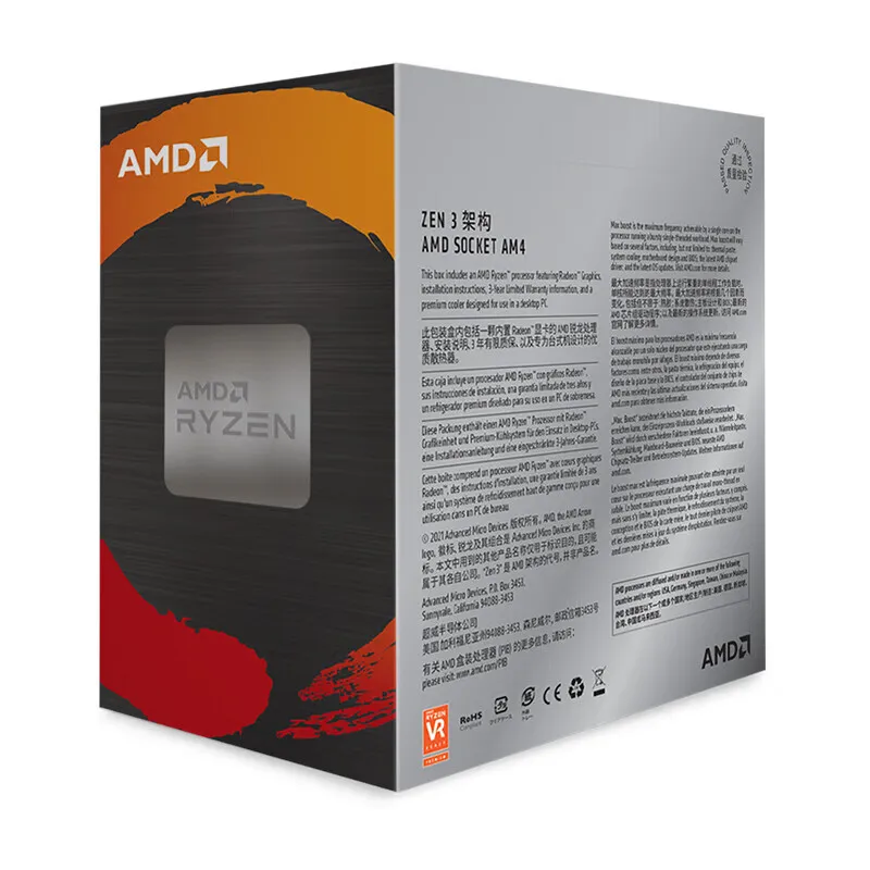 معالج AMD Ryzen 5 5600GT (محاصر) - 6-Core 12-Thread، 3.6 جيجا هرتز، 16 ميجابايت كاش، Radeon Graphics، 7 نانومتر، مقبس AM4، مع Wraith Steal