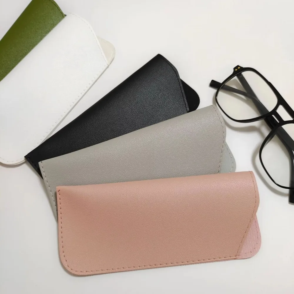 

Portable Soft Glasses Bag PU Leather Simple Sun Glasses Pouch Eyewear Accessories Eyewear Storage Bags